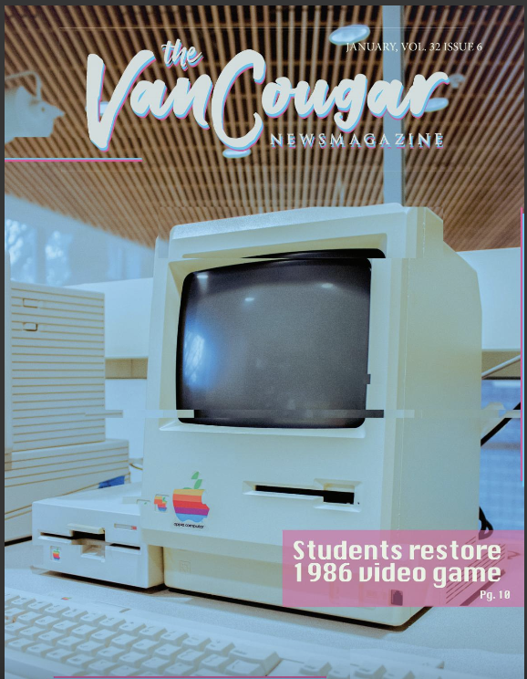 A photo of a retro Apple Desktop computer.