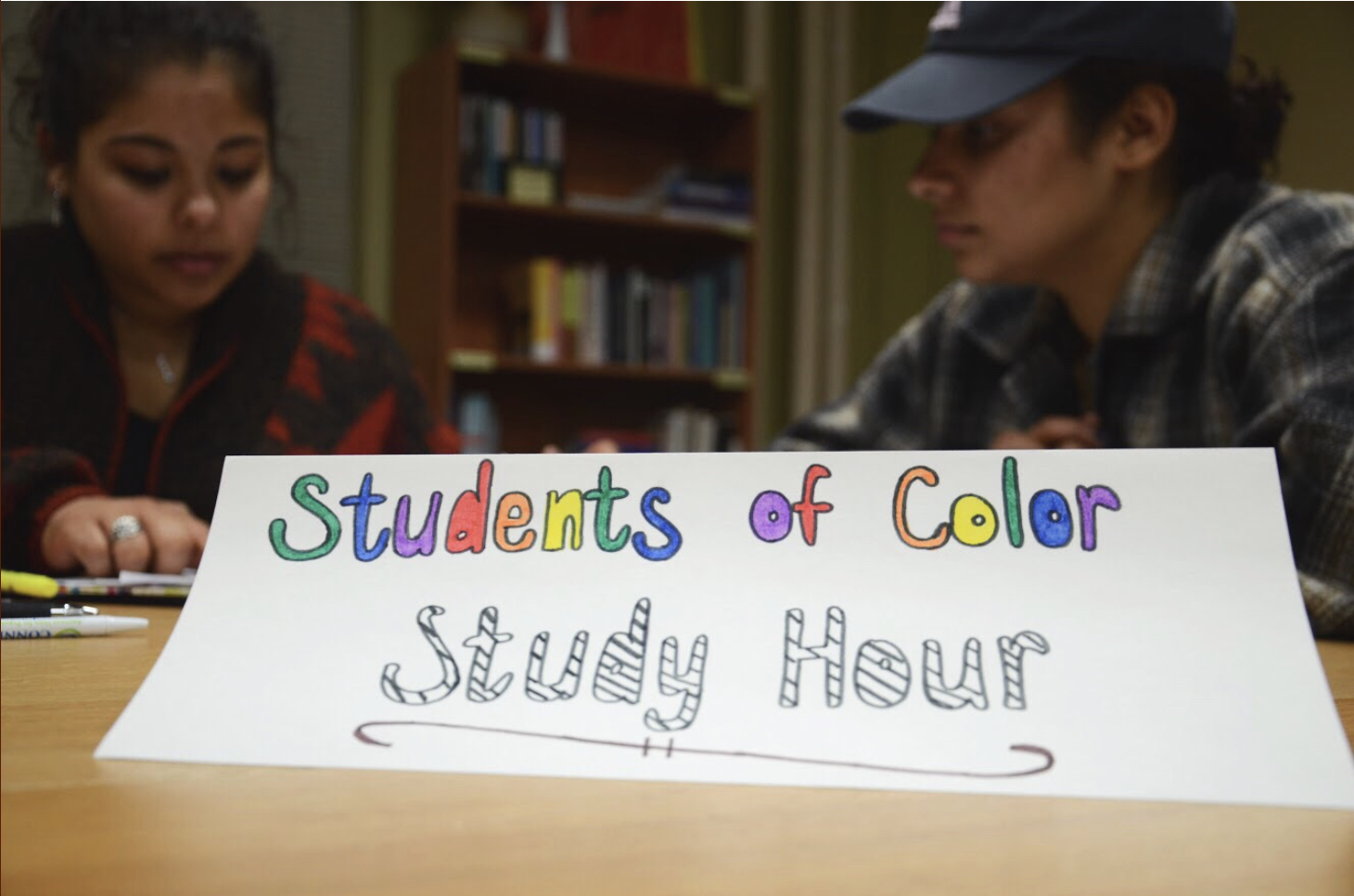 Students doing homework at the CWLT on a Wednesday evening in October.