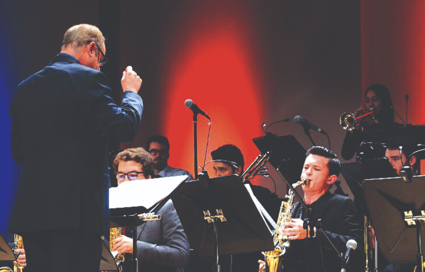 The University’s Jazz Orchestra performing their fall concert.