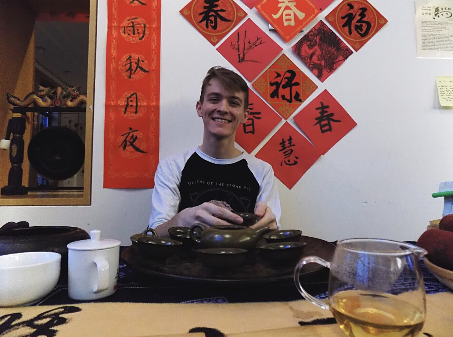 A student celebrates the Chinese New Year.