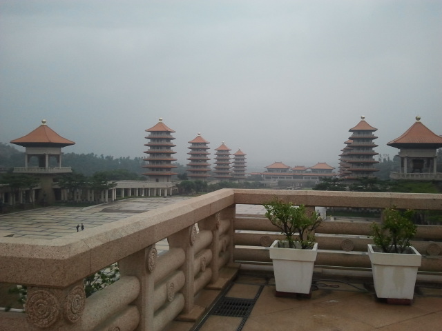view of pagodas from main building