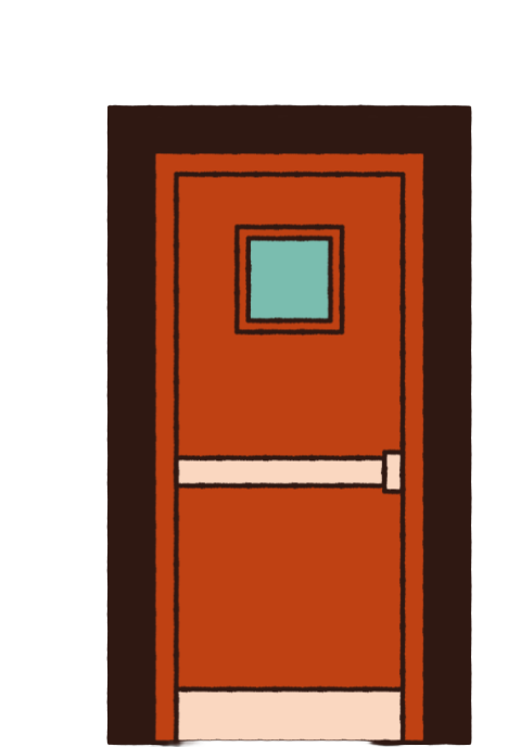 Exit door