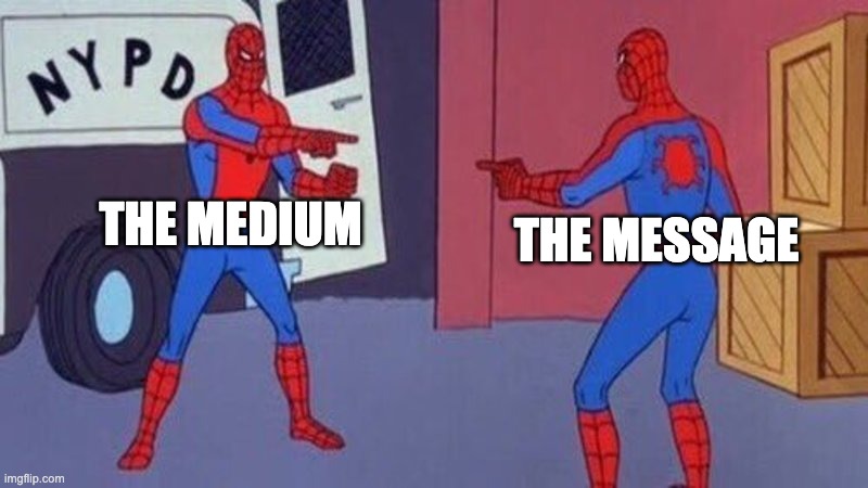 popular meme of two spidermen pointing at one another