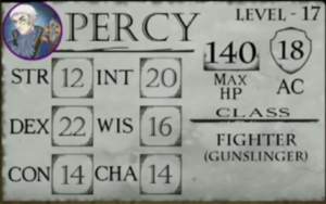 Percy's Character Stats