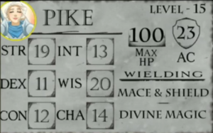 Pike's Character Stats