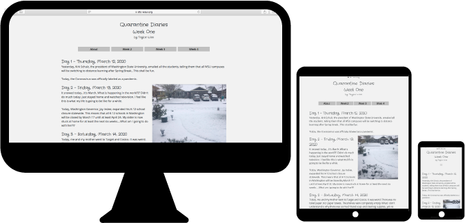 Screenshot of site