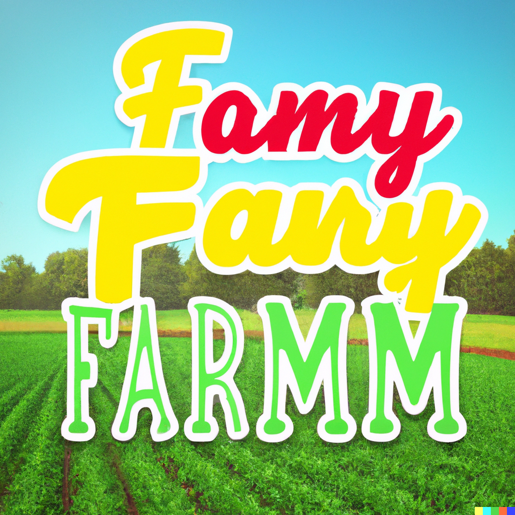 A logo for the brand Farm to Tummy created by DALL-E.