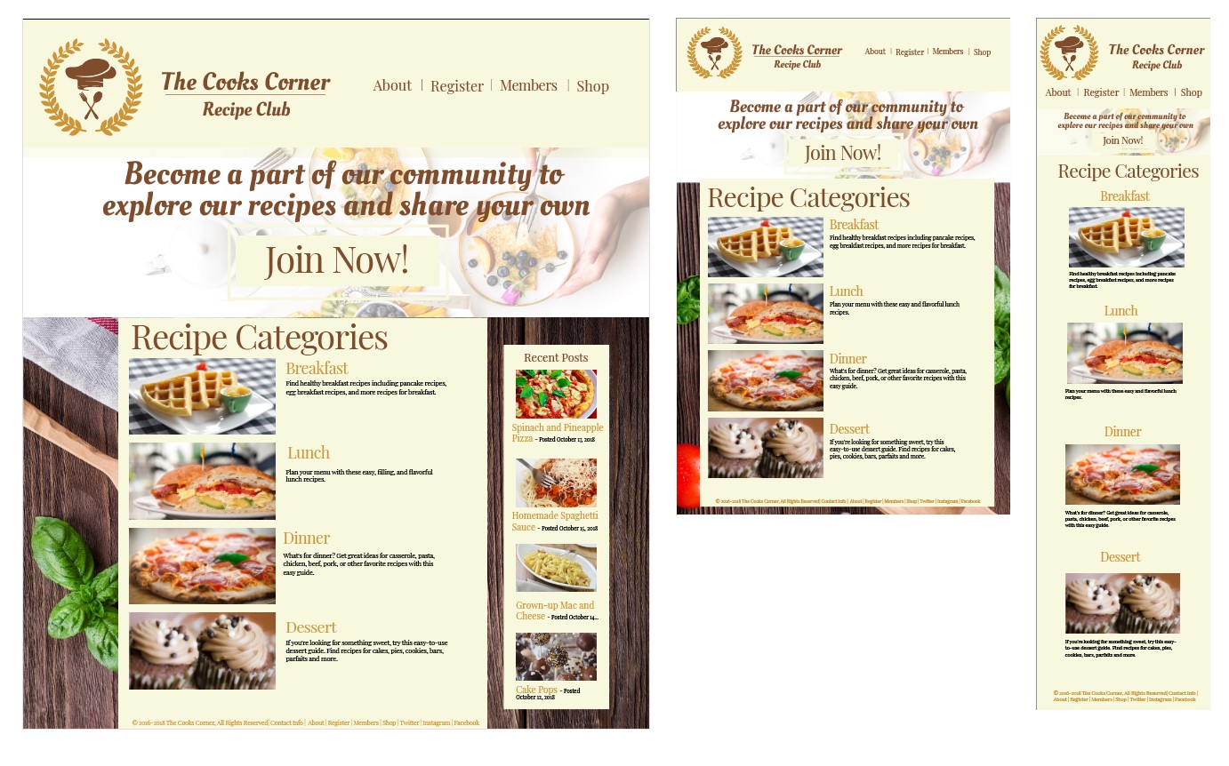 Recipe Club Website