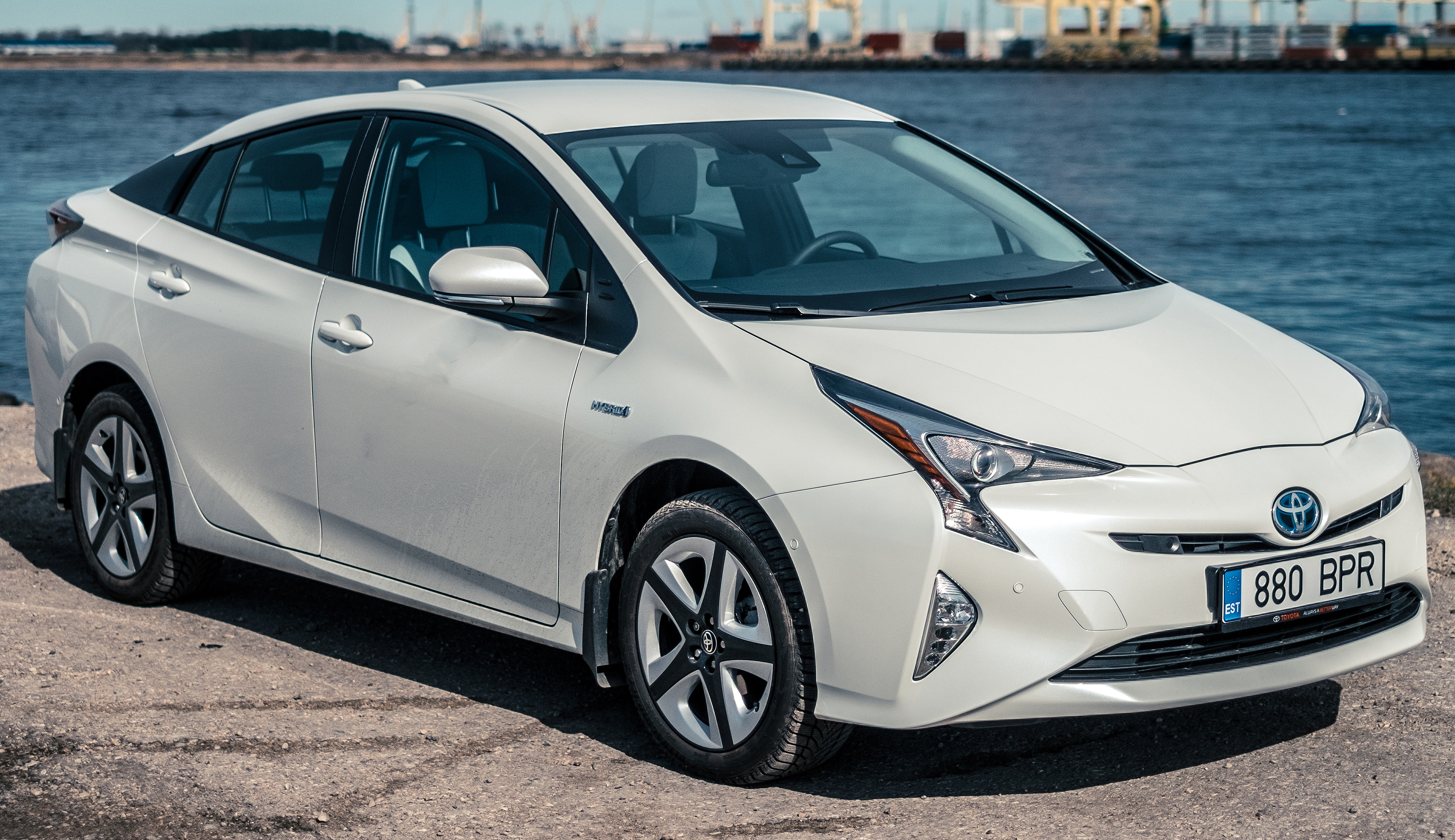 Toyota Prius parked on a city street