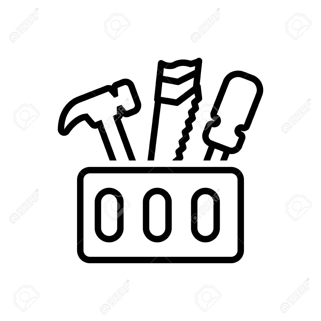Toolbox with wrenches