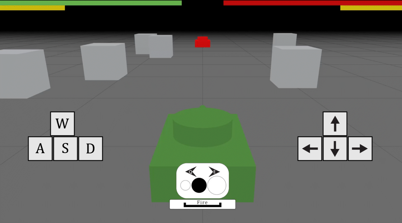 Image demonstrating movement and aiming